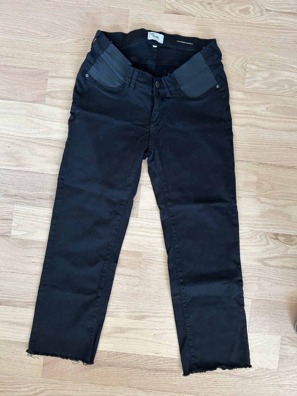 DL1961 Maternity Straight Black Jeans